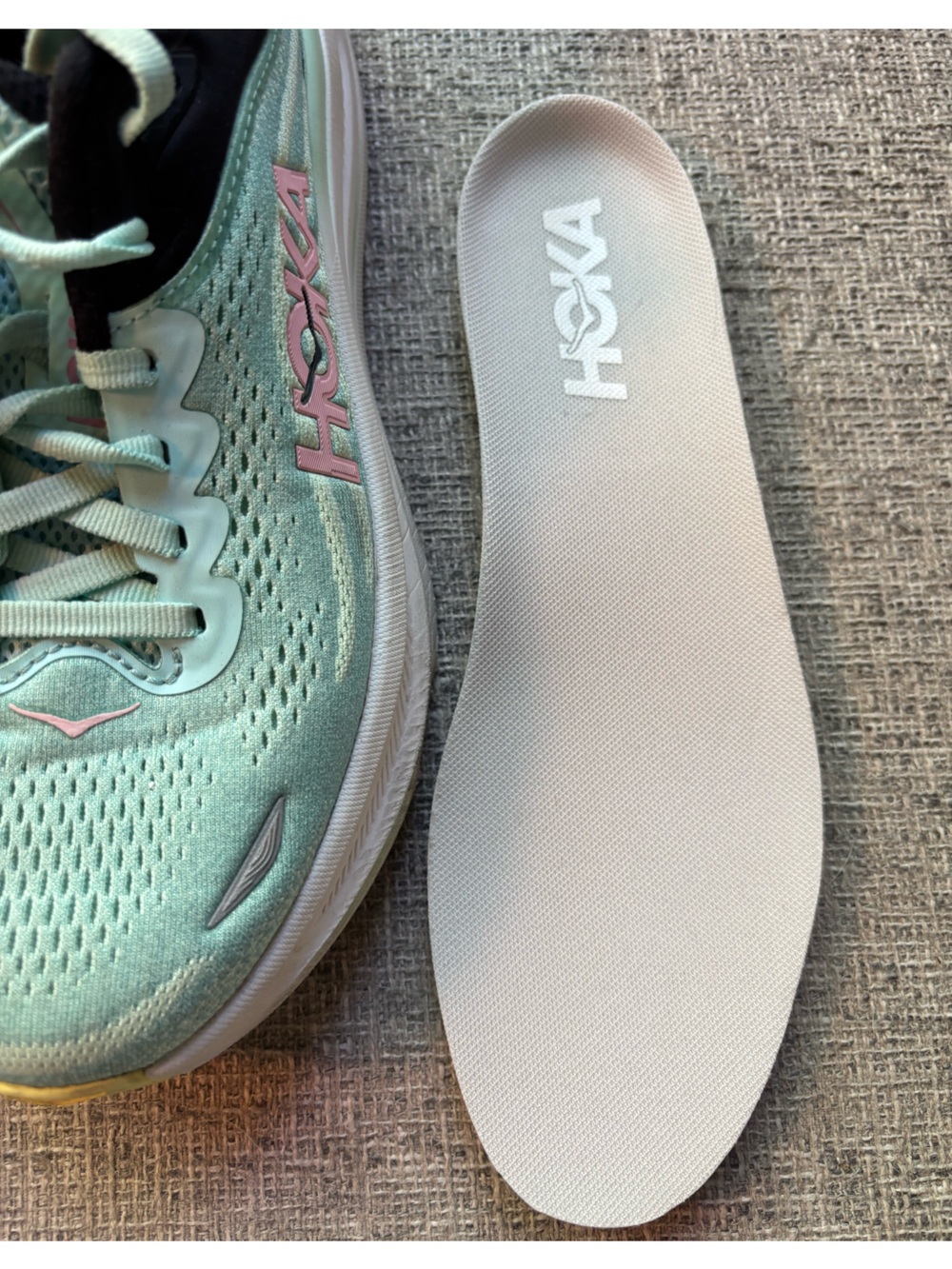 HOKA ONE ONE W Bondi 9 Blue Spark/Mint Fluorite Women's 7.5B - Picture 6 of 10